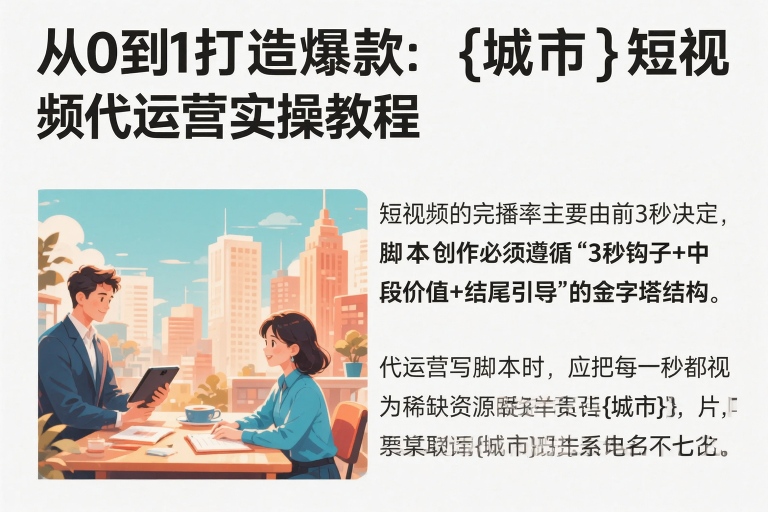 从0到1打造爆款：哈尔滨短视频代运营实操教程