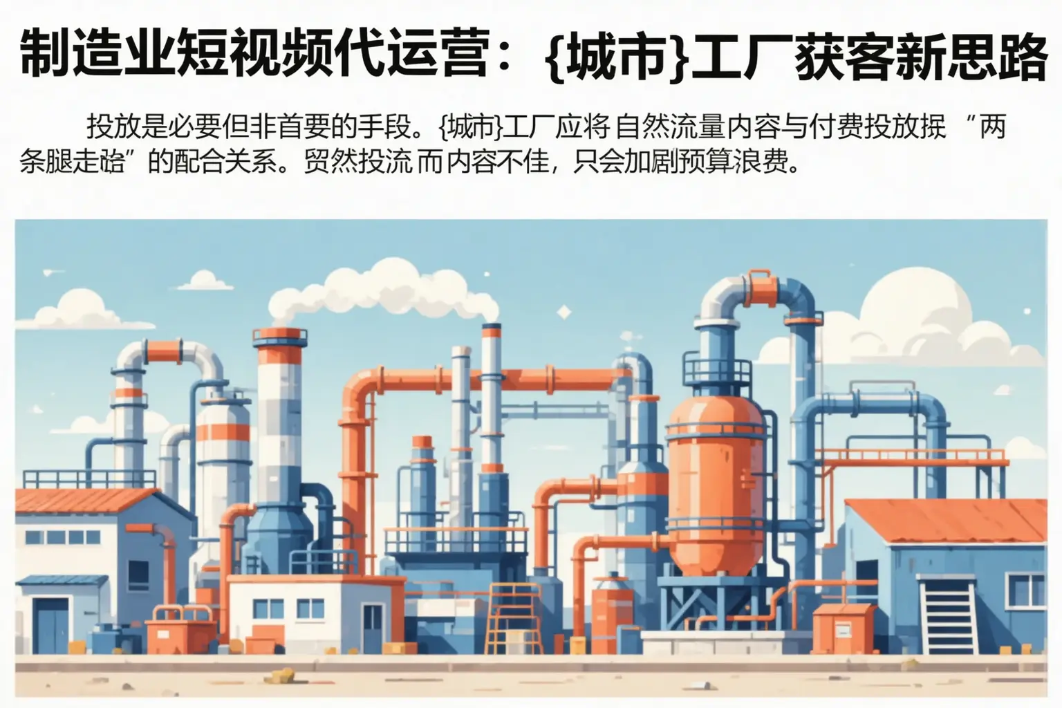 制造业短视频代运营：哈尔滨工厂获客新思路