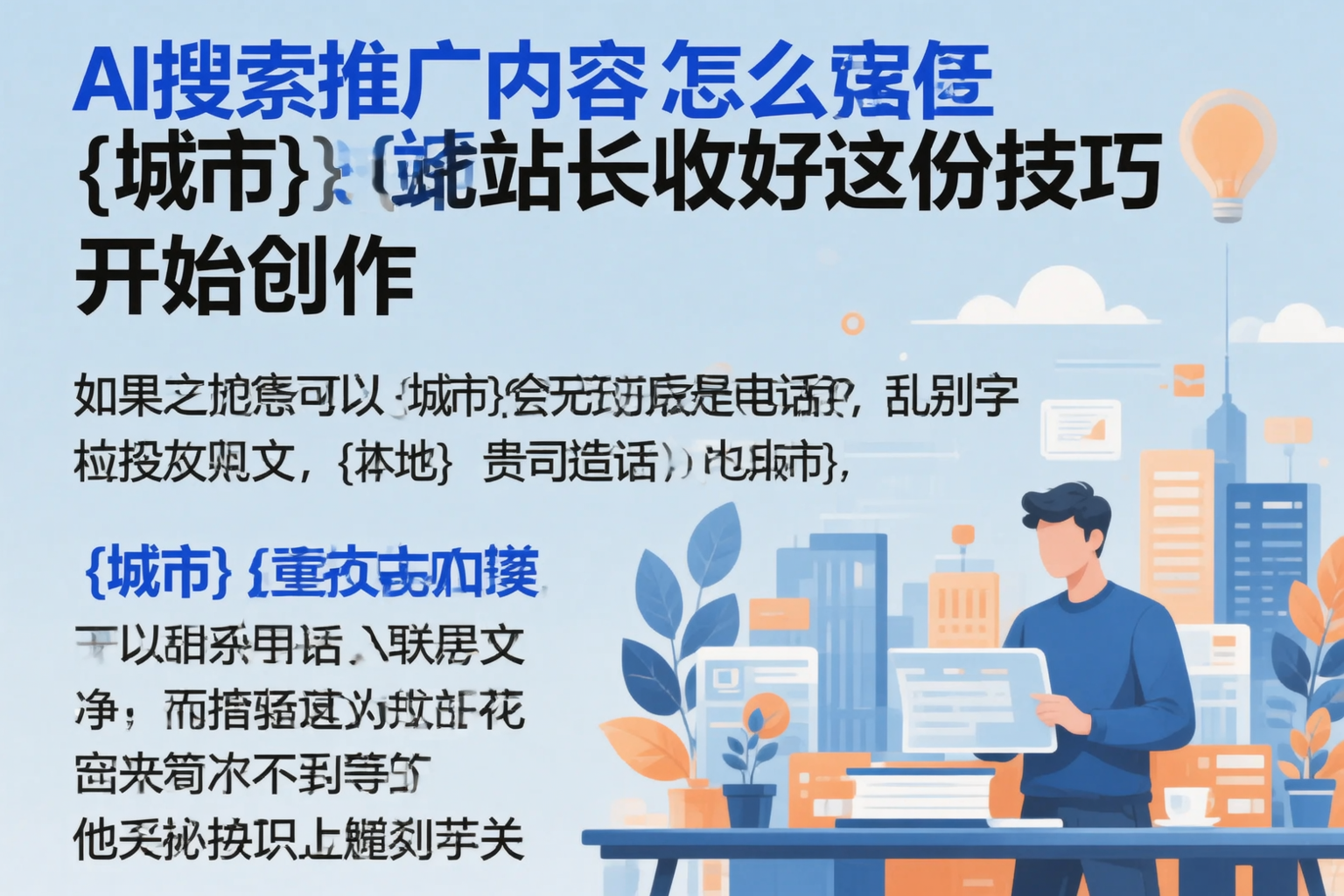 AI搜索推广内容怎么写？哈尔滨站长收好这份技巧