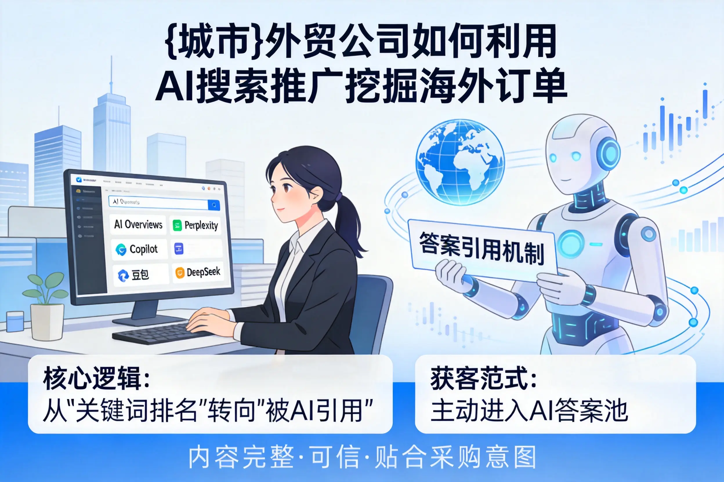 哈尔滨外贸公司如何利用AI搜索推广挖掘海外订单