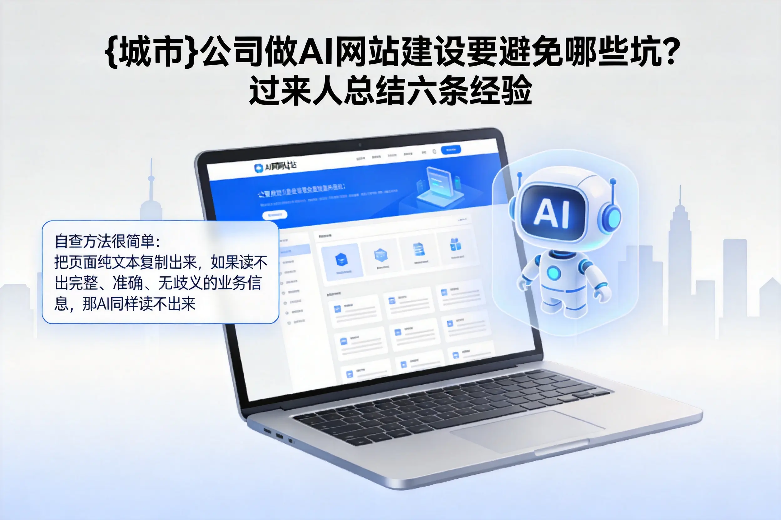 哈尔滨公司做AI网站建设要避免哪些坑?过来人总结六条经验