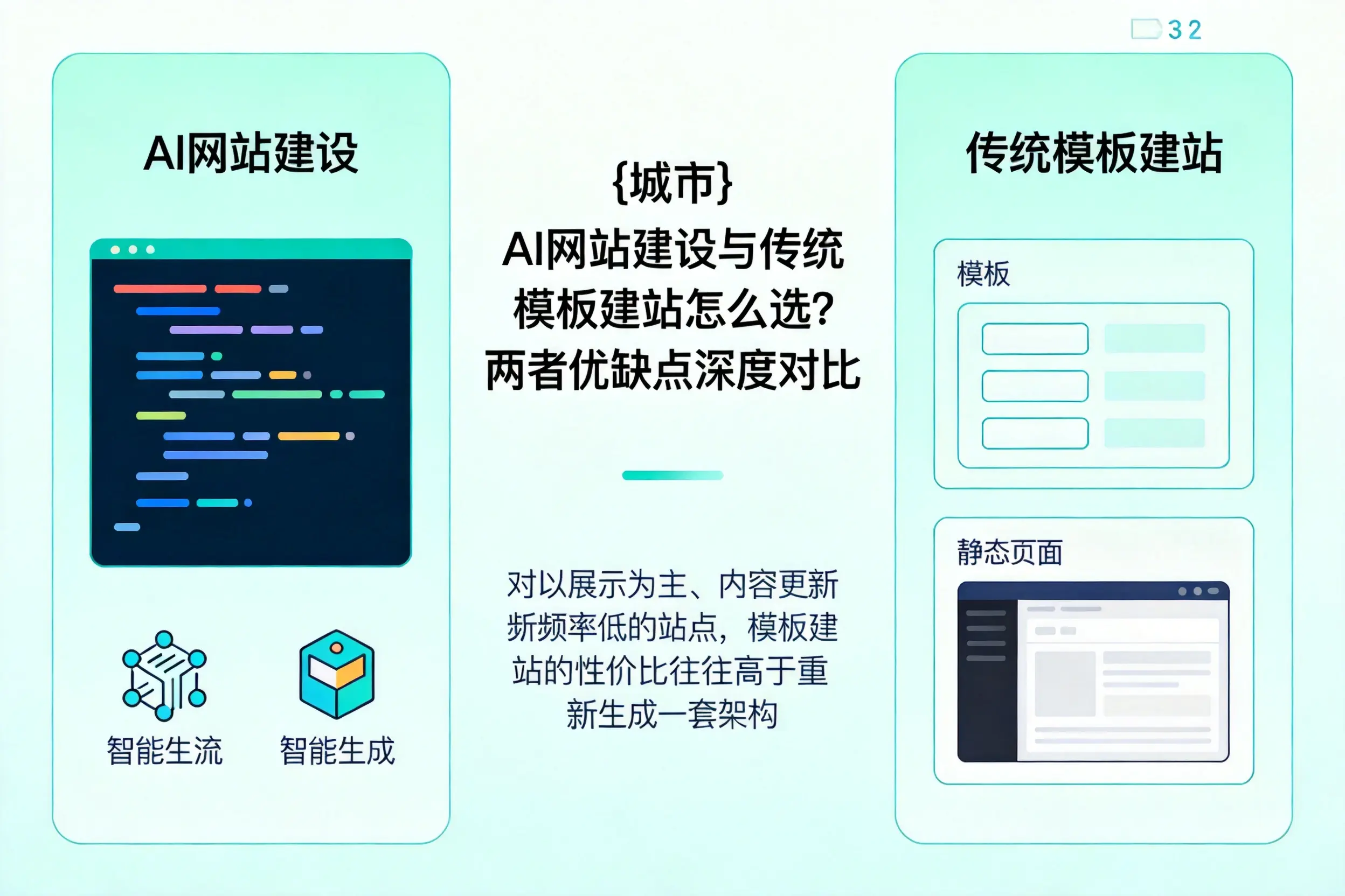 哈尔滨AI网站建设与传统模板建站怎么选？两者优缺点深度对比
