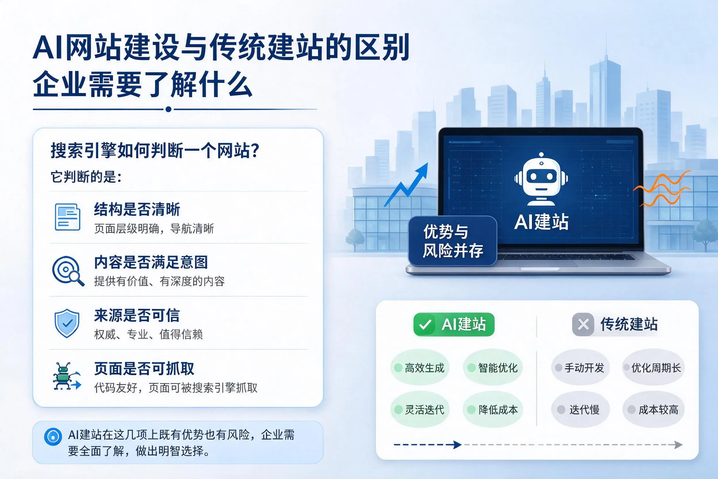AI网站建设与传统建站的区别，哈尔滨企业需要了解什么